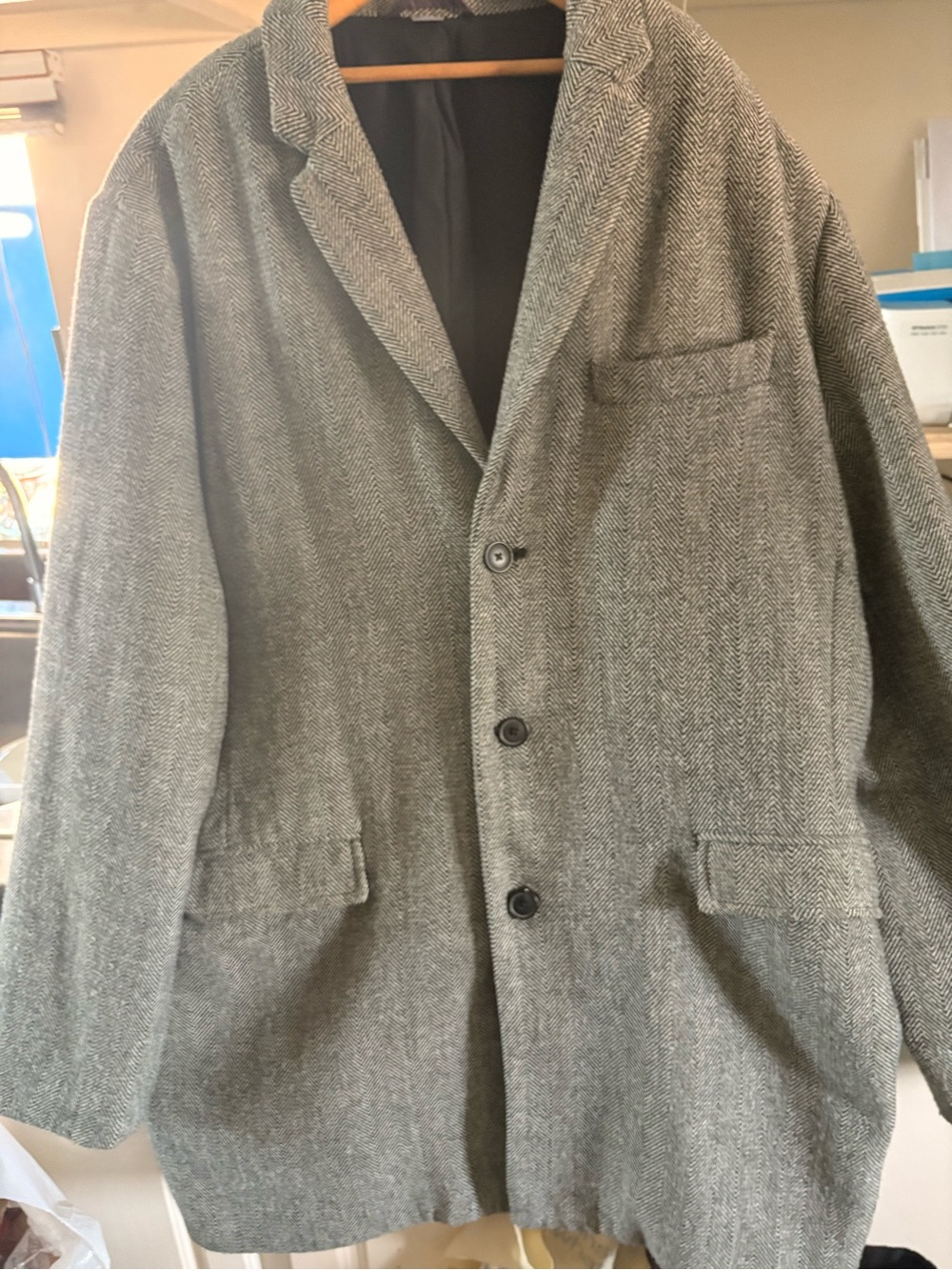 Old Navy Wool Top Coat Tweed XXL